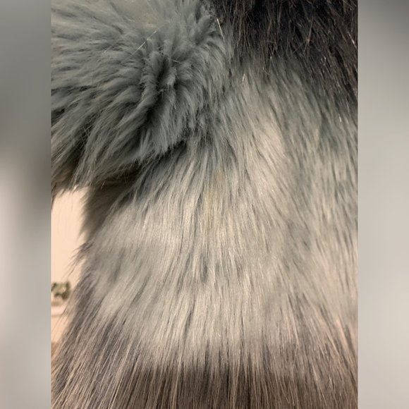 Zara Faux Fur Striped Jacket - Picture 10 of 10